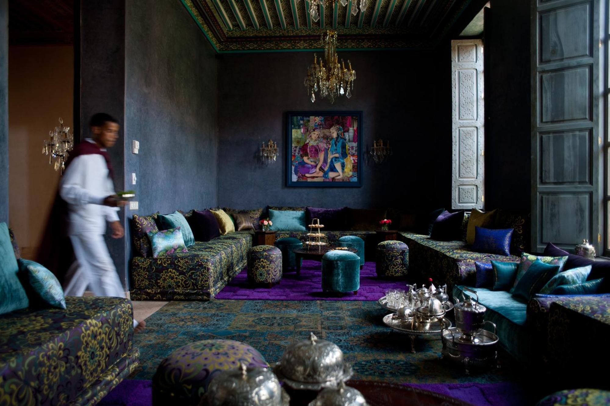 Tigmiza Boutique Hotel & Spa Ouled Jelal Exteriér fotografie The living room at the Hotel Majorelle